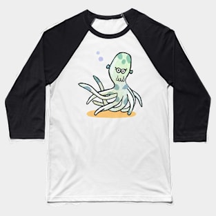 Octopus Watercolor Sea Baseball T-Shirt